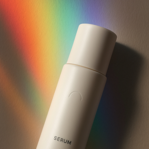 彩虹光影與產品細節