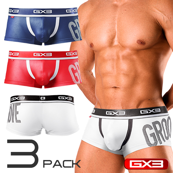 GX3 GROOVE 系列 立體囊袋 四角內褲 (3件裝)