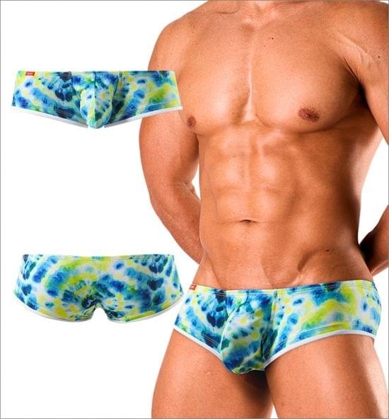 Super Soft Tie Dye Super 低腰四角內褲 - K1051-GREEN
