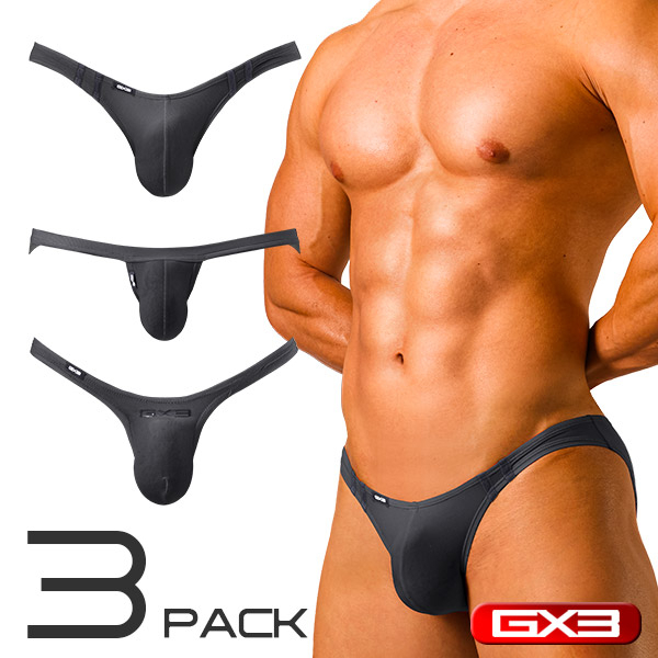 GX3 PRIME SKIN系列 立體囊袋 款式不同黑色內褲 3條裝