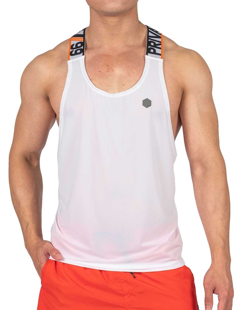 Party Troop Raver Jersey Tank - 4432 White