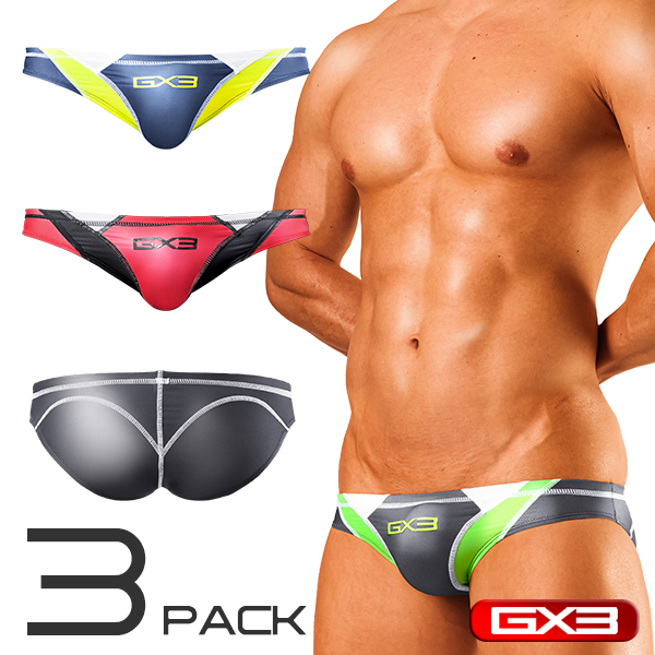 Neon Color Panel Bikini Underwear (3 PACK) - K1676