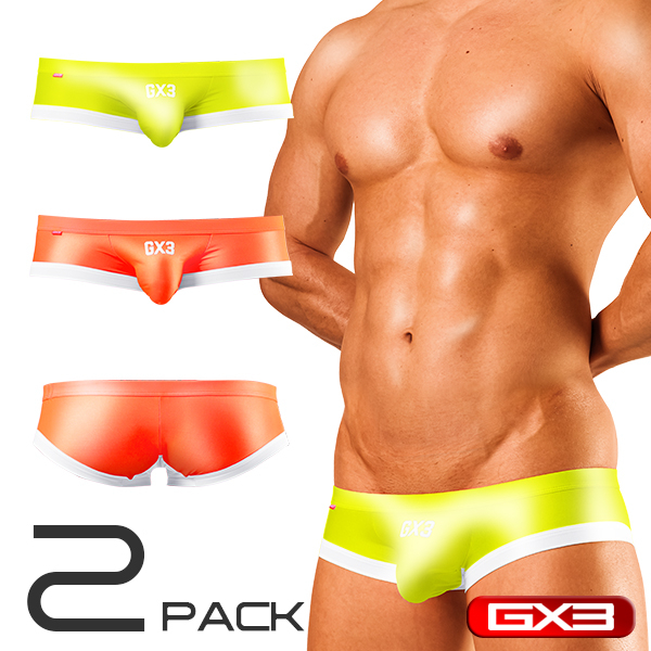 GX3 GLOSS NEON系列 立體囊袋 超級低腰平角內褲 (2條裝)