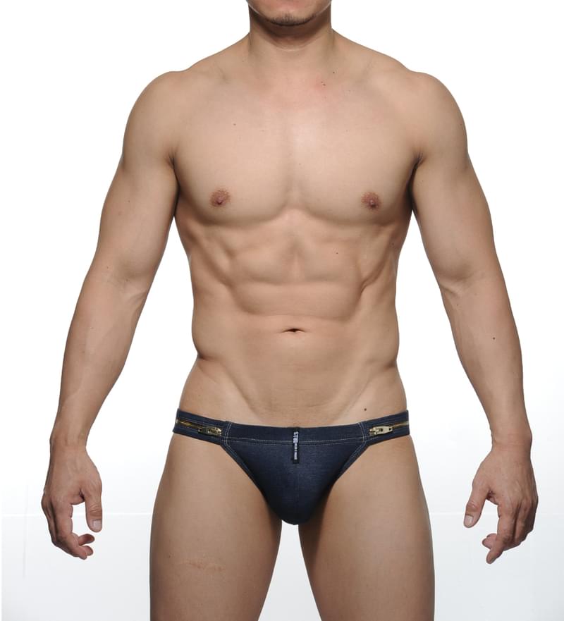 SLIT Tanga Underwear - Denim Blue