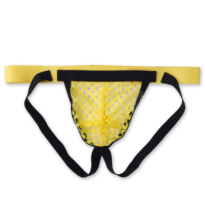 Desire Glaze 網孔後空內褲 - DGUV4276-Yellow