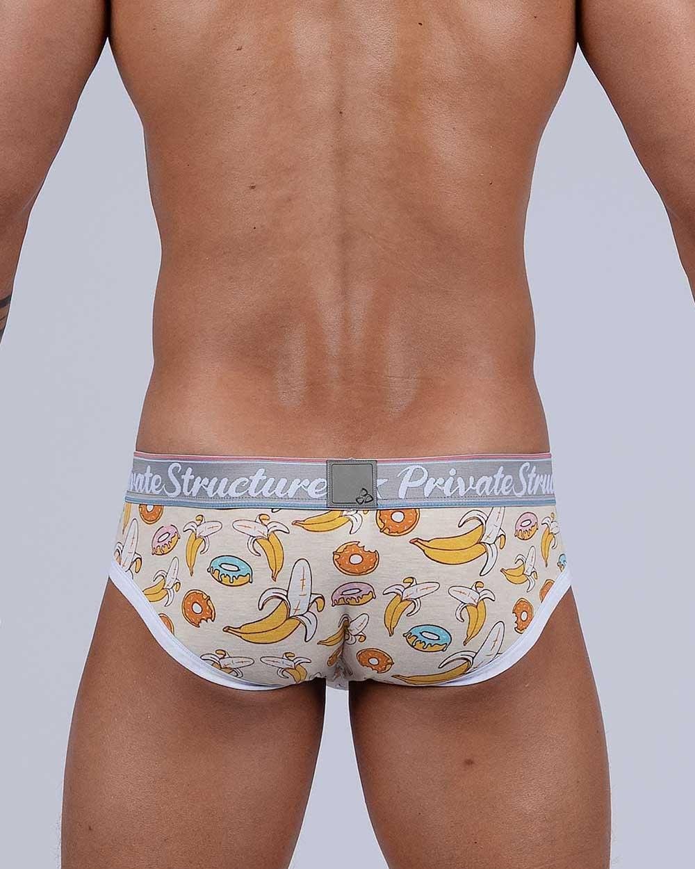 Classic Motif Mini Brief - Tea Break Ivory White - | Private Structure - | MAD Lifestyle