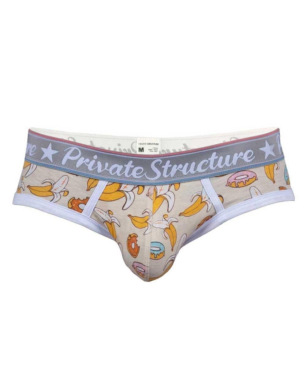 Classic Motif Mini Brief - Tea Break Ivory White - | Private Structure - | MAD Lifestyle