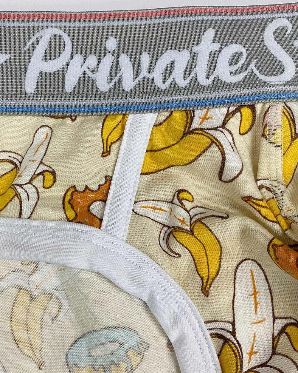 Classic Motif Mini Brief - Tea Break Ivory White - | Private Structure - | MAD Lifestyle