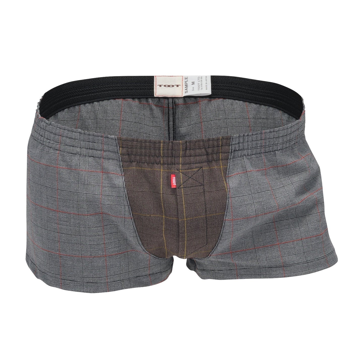 Glen Check Stretchable Trunks - Gray | TOOT - | MAD Lifestyle