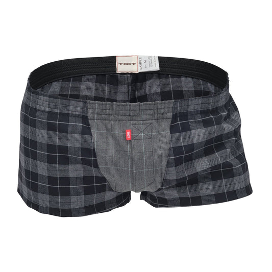 Glen Check Stretchable Trunks - Black | TOOT - | MAD Lifestyle