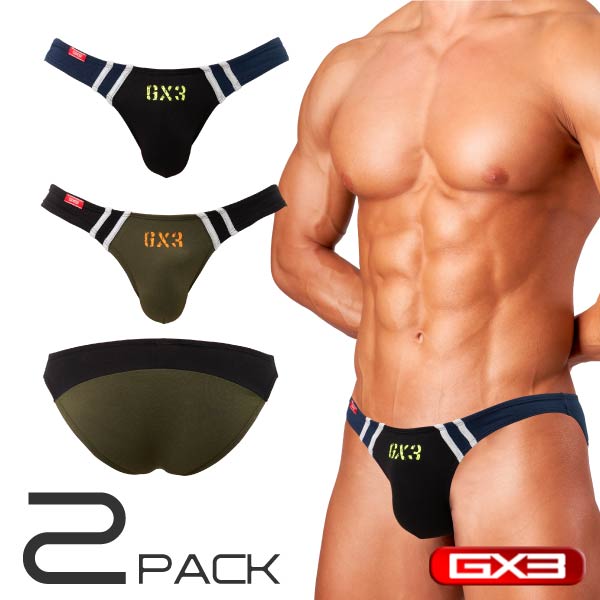 GX3 Tough Black V Bikini - 2Pack