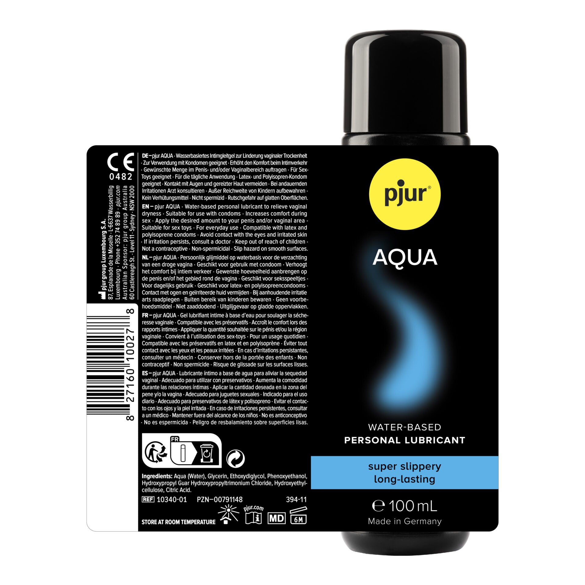 pjur AQUA Water-Based Personal Lubricant - 250ml MAD Lifestyle pjur AQUA Water-Based Personal Lubricant - 250ml MAD Lifestyle