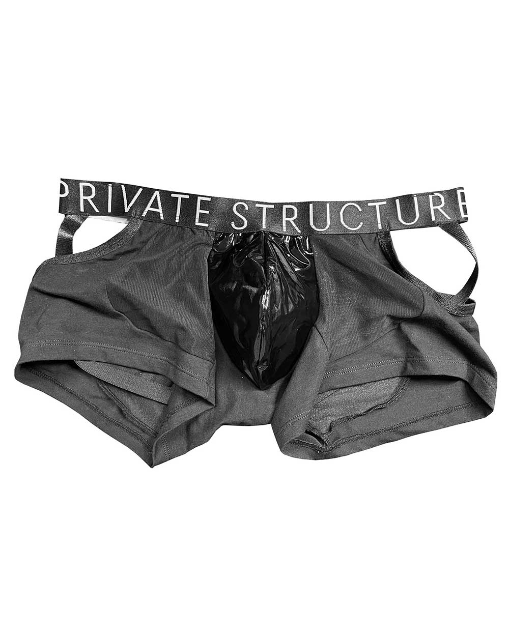 Alpha Low Waist Mesh Back Jockstrap Trunk - Shades of Black - | Private Structure - | MAD Lifestyle