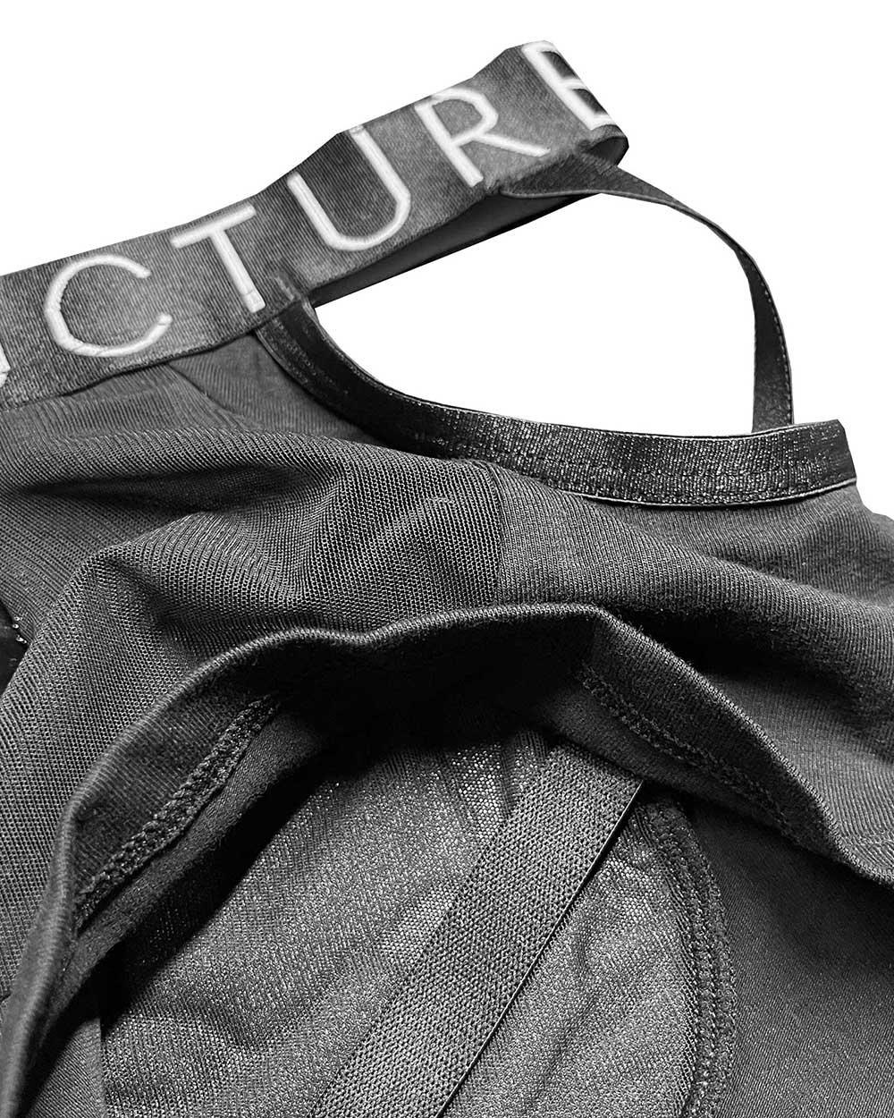 Alpha Low Waist Mesh Back Jockstrap Trunk - Shades of Black - | Private Structure - | MAD Lifestyle