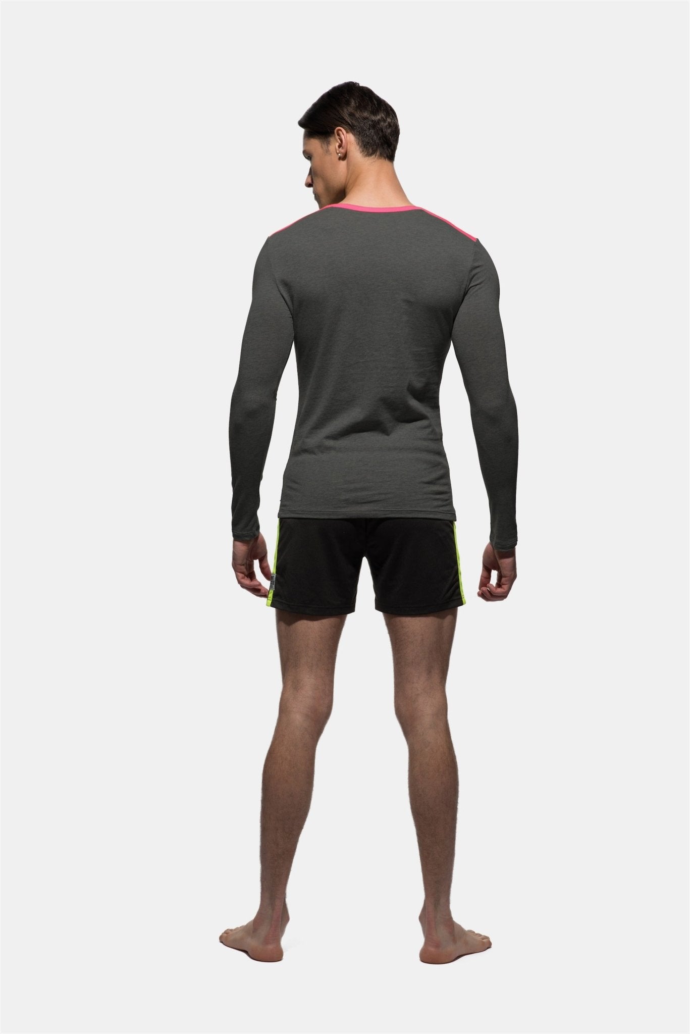 Fitted C Neck Long Sleeve Tee - | Private Structure - | MAD Lifestyle