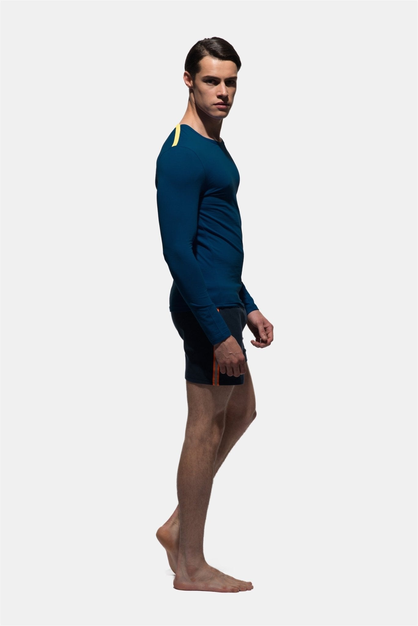 Fitted C Neck Long Sleeve Tee - | Private Structure - | MAD Lifestyle