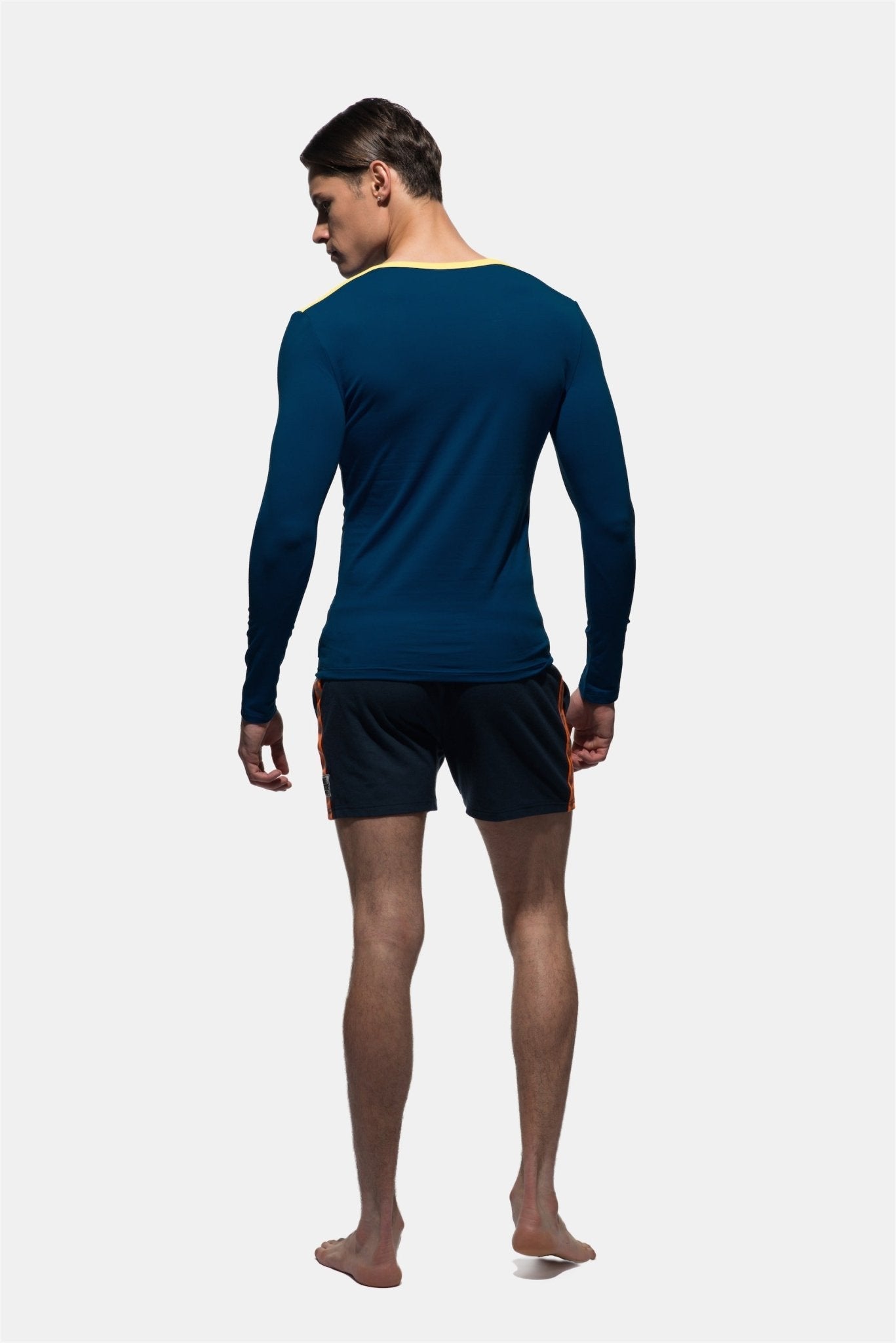 Fitted C Neck Long Sleeve Tee - | Private Structure - | MAD Lifestyle