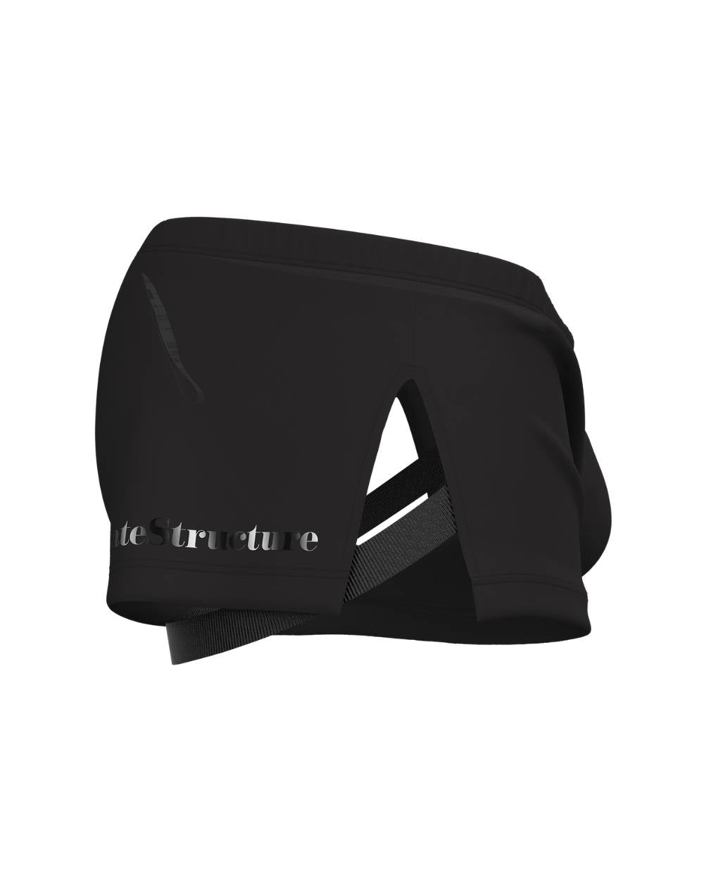 Load My Mouth Mid Waist Trunk With Split - Black - | Private Structure - | MAD Lifestyle
