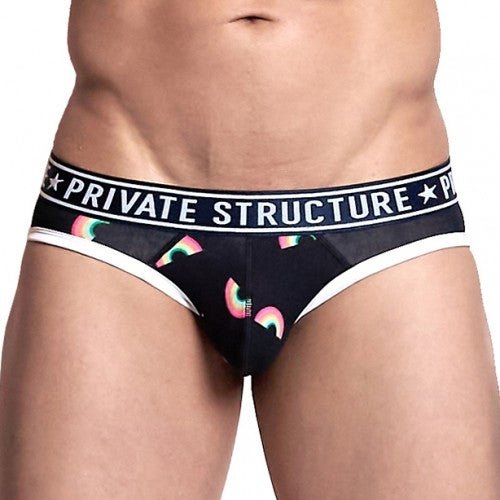 PRD Mini Brief Underwear - Rainbow Black - | Private Structure - | MAD Lifestyle