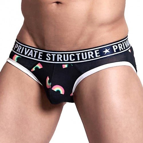 PRD Mini Brief Underwear - Rainbow Black - | Private Structure - | MAD Lifestyle