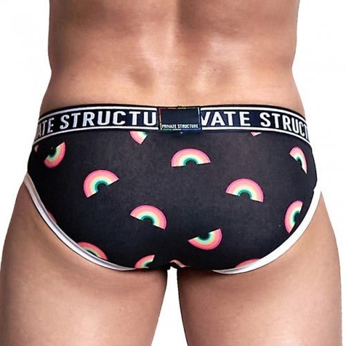 PRD Mini Brief Underwear - Rainbow Black - | Private Structure - | MAD Lifestyle