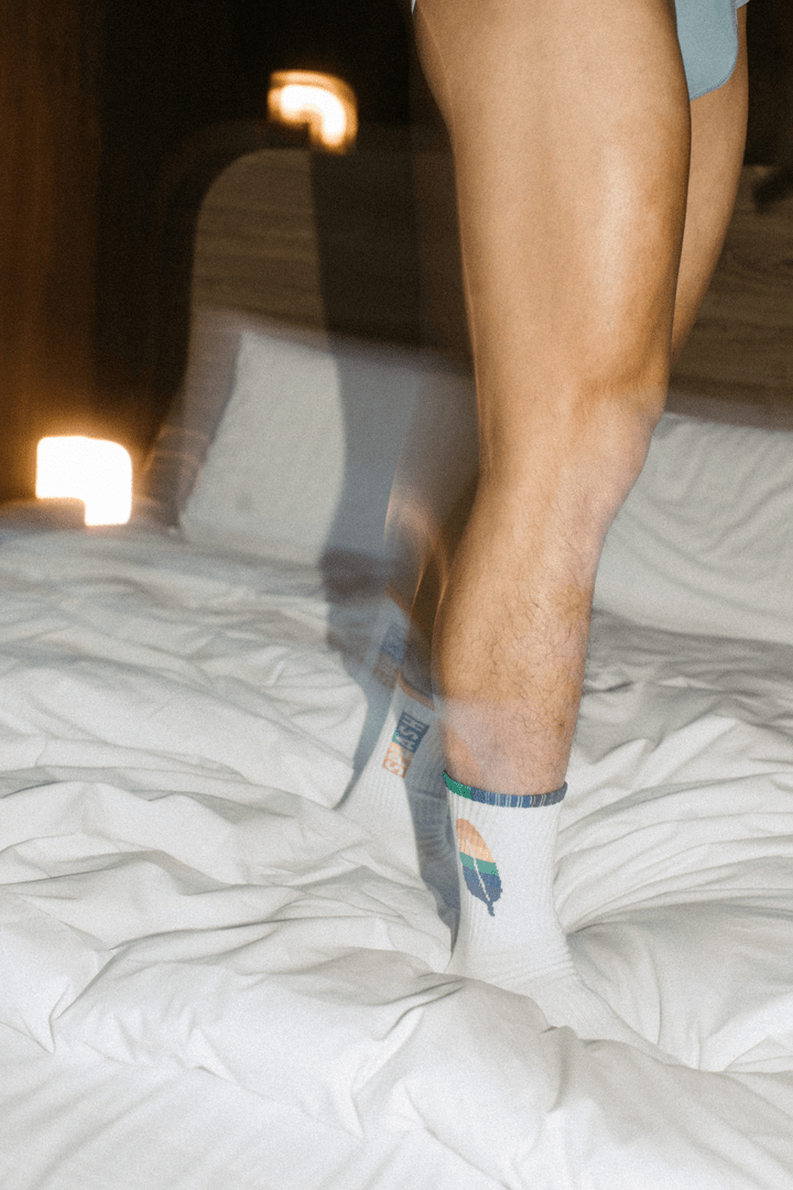 Original White Sport Socks - Hong Kong Feathers of Rainbow - | Splash - | MAD Lifestyle