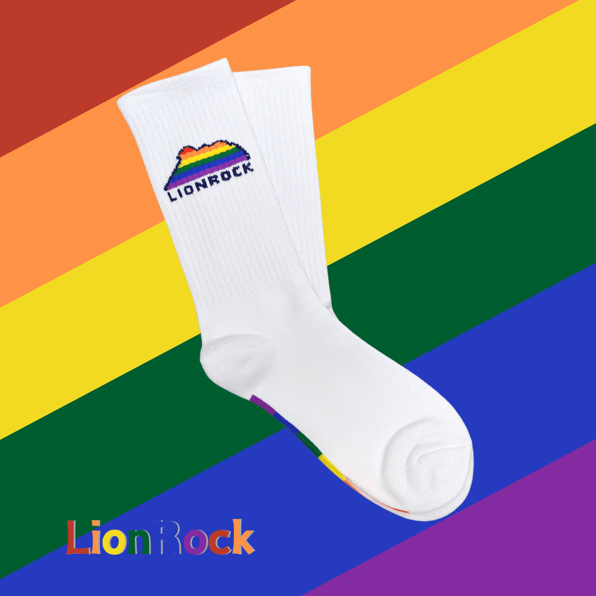 Original White Sport Socks - Lion Rock - | Splash - | MAD Lifestyle