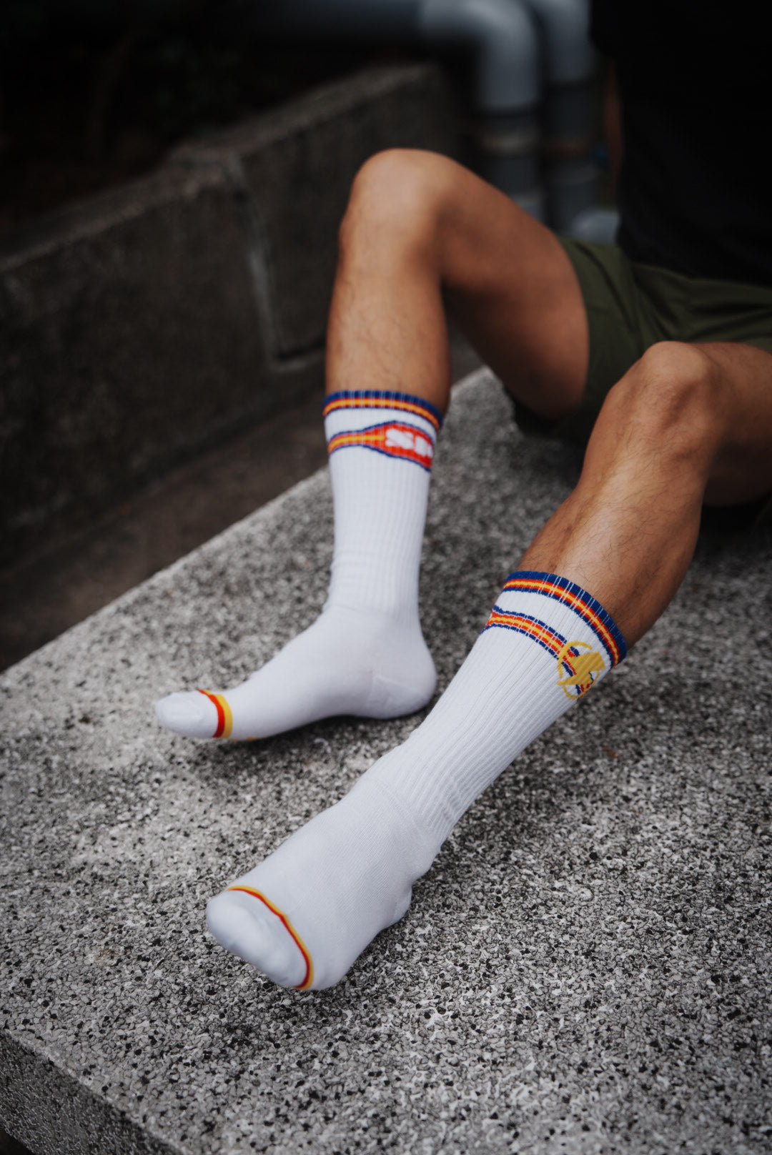 Original White Sport Socks - Thunder & Faster - | Splash - | MAD Lifestyle