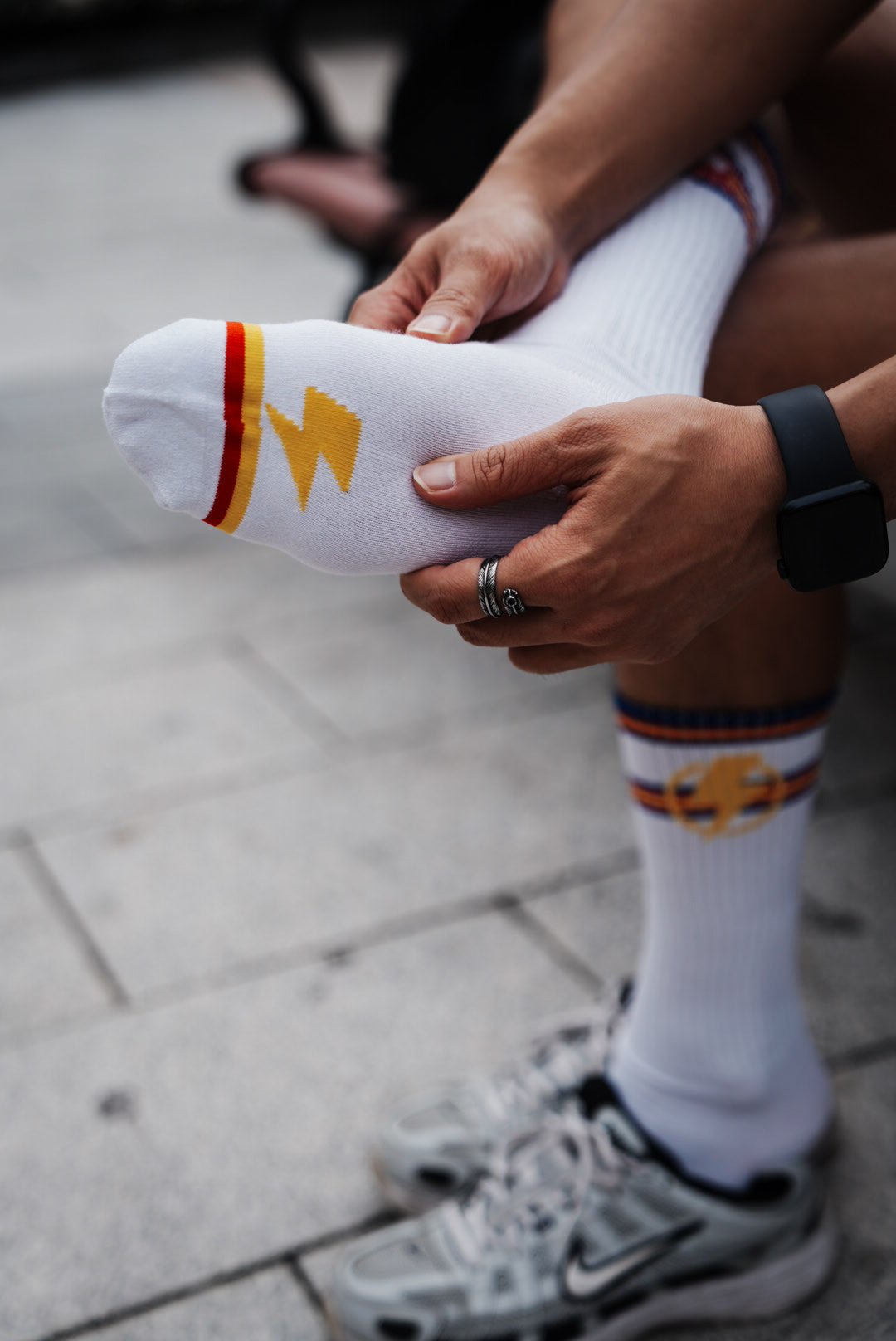 Original White Sport Socks - Thunder & Faster - | Splash - | MAD Lifestyle