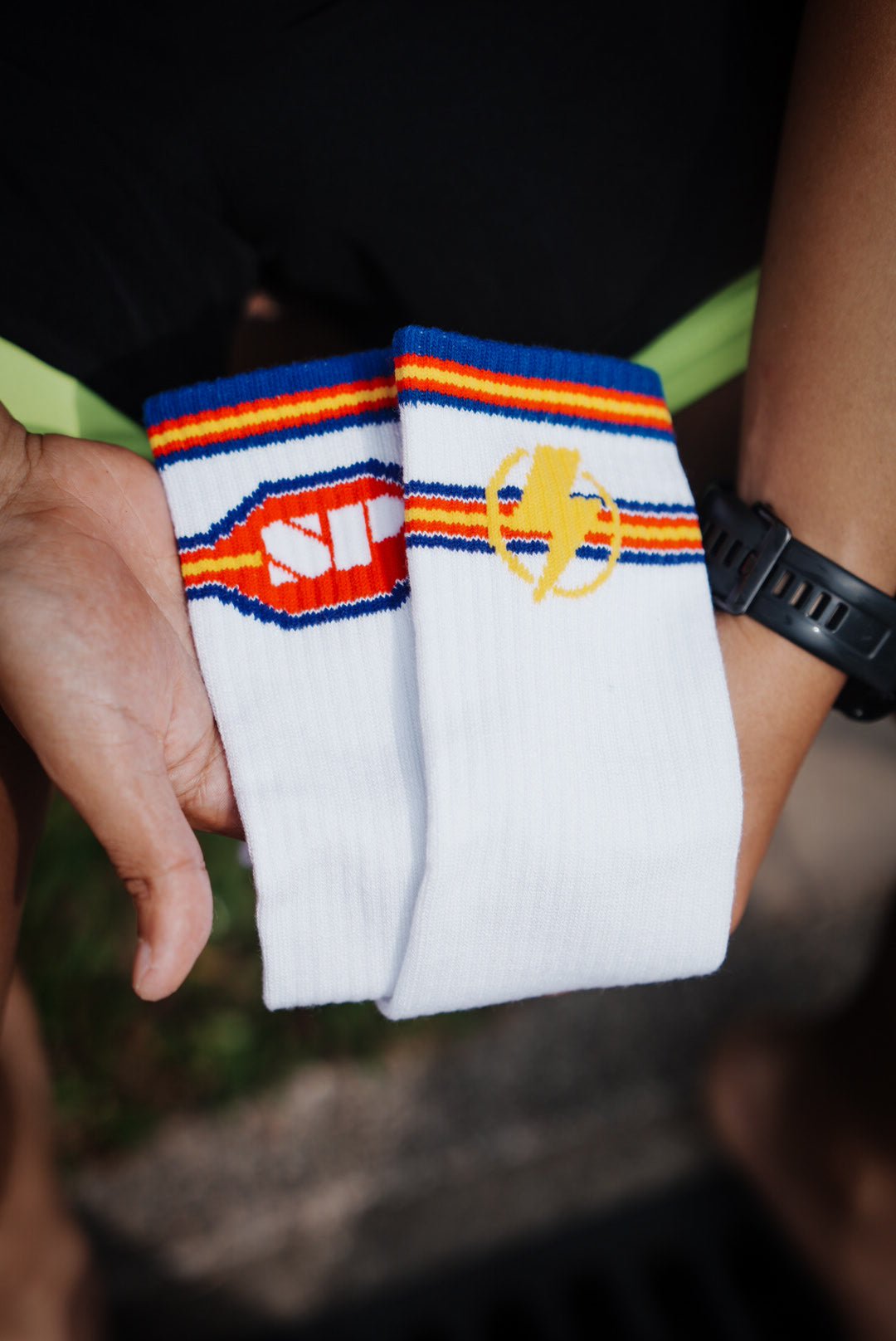 Original White Sport Socks - Thunder & Faster - | Splash - | MAD Lifestyle