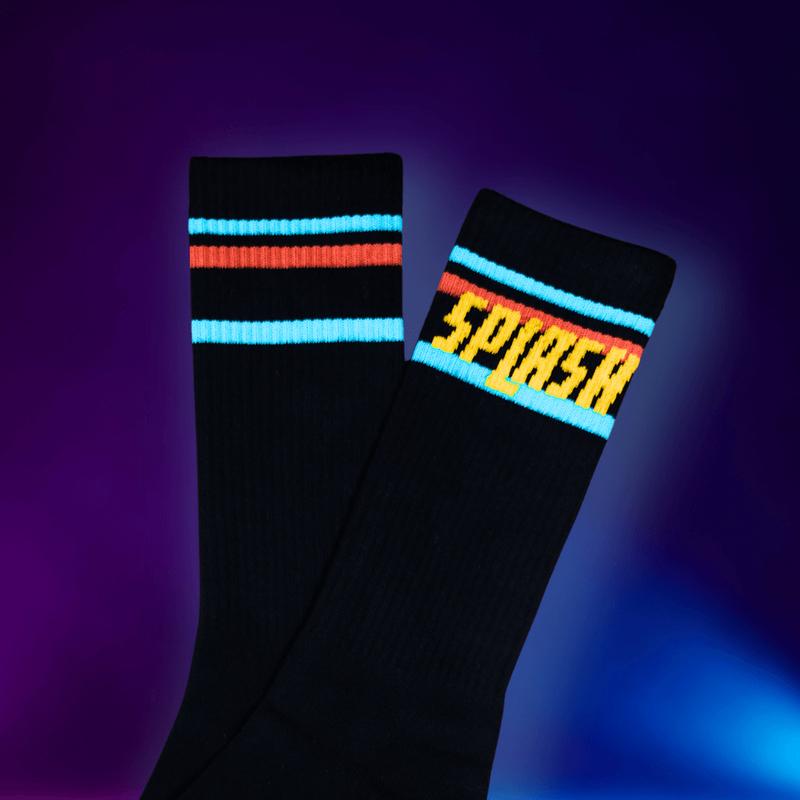 Original Black Sport Socks - Neon Night