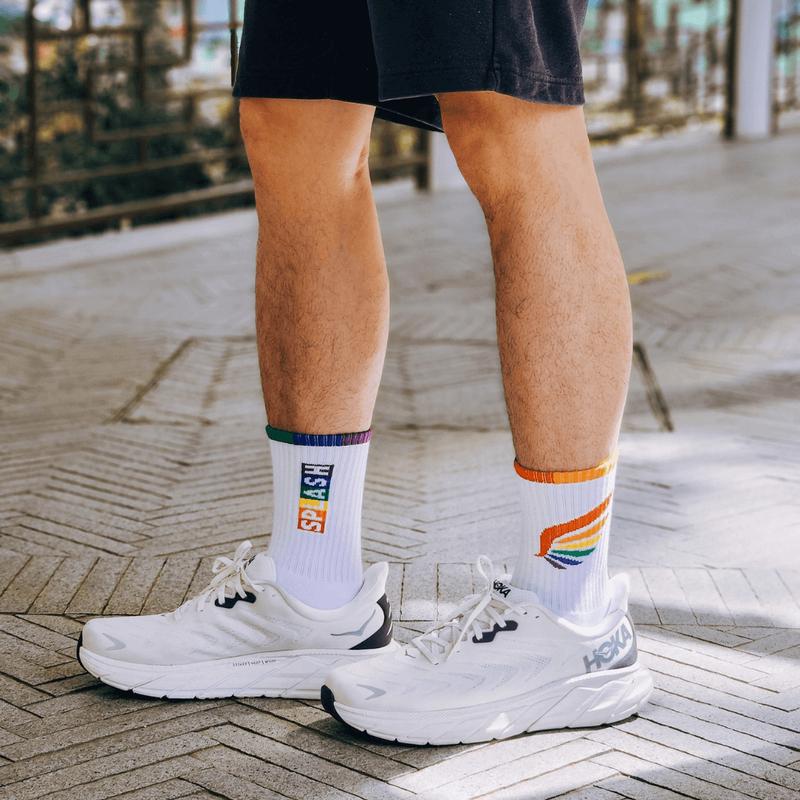 Original Socks White Sport Socks - Taiwan Wings of Rainbow