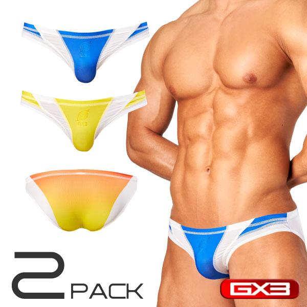 2PACK GLOSS GRADATION BIKINI UNDERWEAR