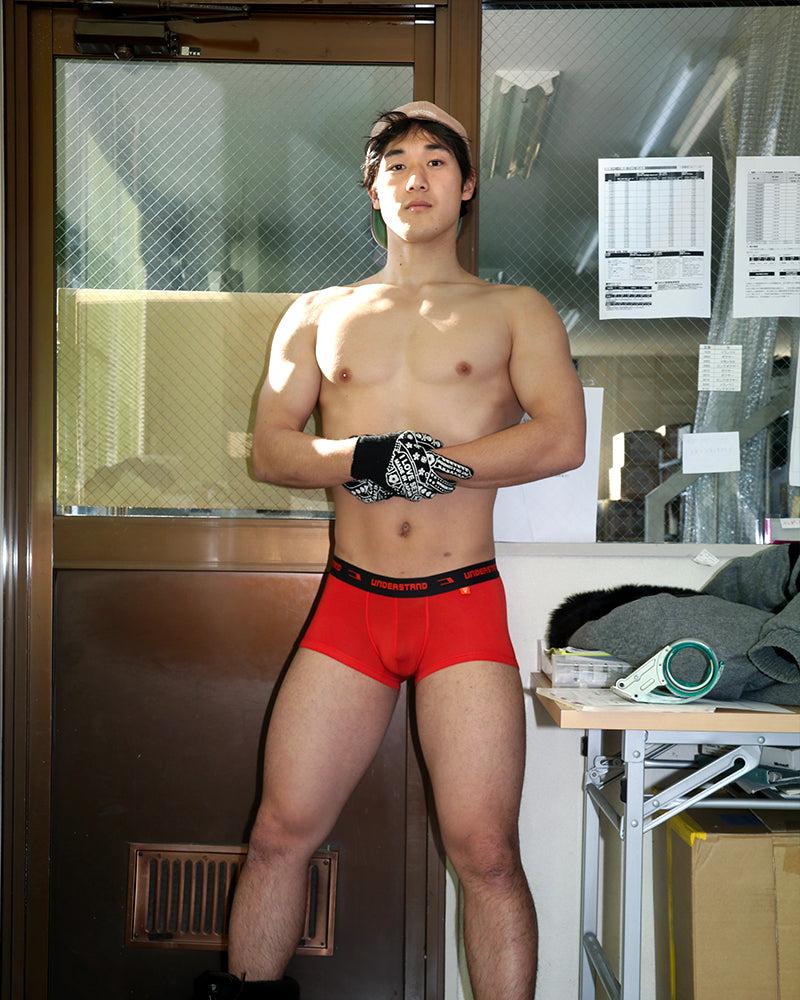 U-PRO 男士貼身四角內褲 - 導光紅