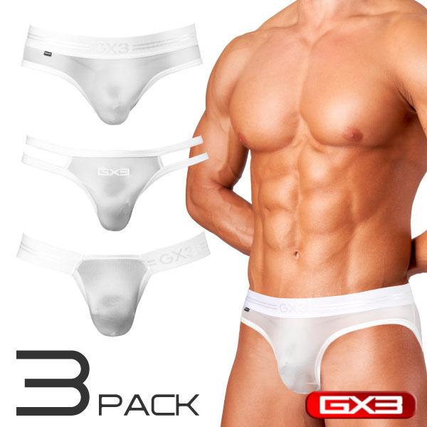 GX3 SHINE PLUS BIKINI White Assorted - 3Pack