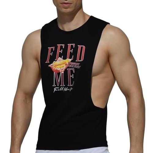 Dropped Armhole Sleeveless Tee