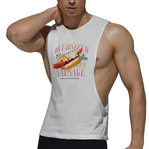 Dropped Armhole Sleeveless Tee
